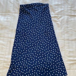 Blue/White flowy maxi/midi skirt